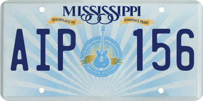MS license plate AIP156
