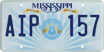 MS license plate AIP157