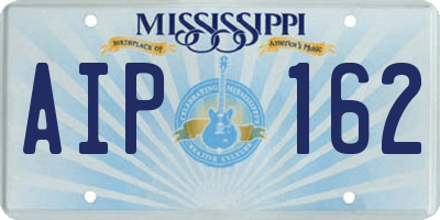 MS license plate AIP162