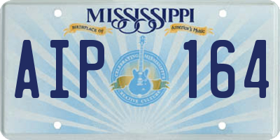 MS license plate AIP164