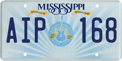 MS license plate AIP168
