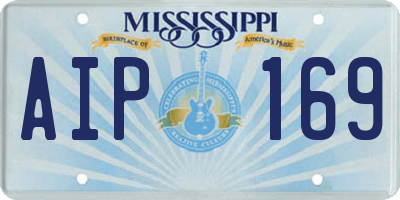 MS license plate AIP169