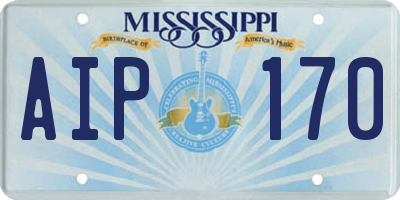 MS license plate AIP170