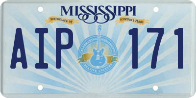 MS license plate AIP171