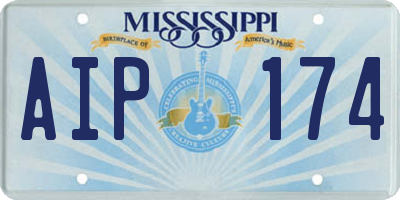 MS license plate AIP174
