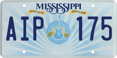 MS license plate AIP175