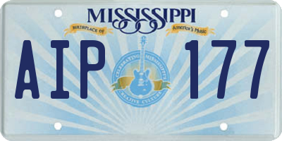 MS license plate AIP177