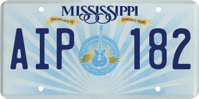 MS license plate AIP182