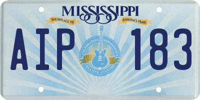 MS license plate AIP183