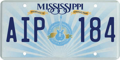 MS license plate AIP184