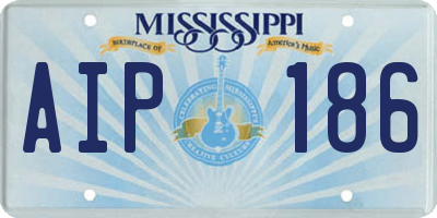MS license plate AIP186