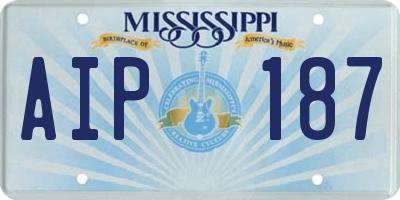 MS license plate AIP187