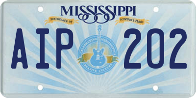 MS license plate AIP202