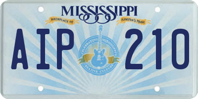 MS license plate AIP210