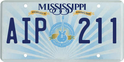 MS license plate AIP211