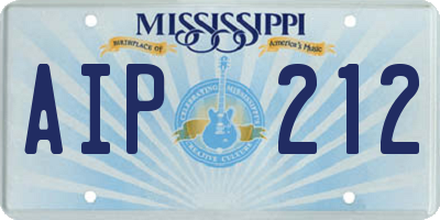 MS license plate AIP212