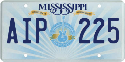 MS license plate AIP225