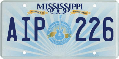 MS license plate AIP226
