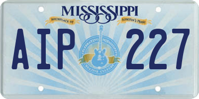 MS license plate AIP227