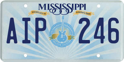 MS license plate AIP246