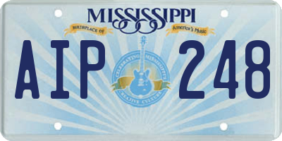 MS license plate AIP248