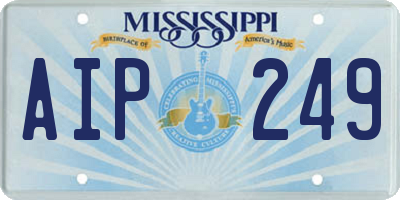MS license plate AIP249