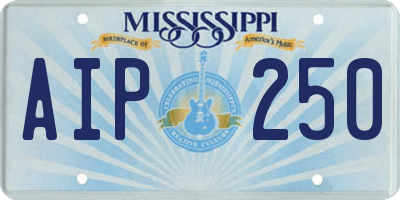 MS license plate AIP250