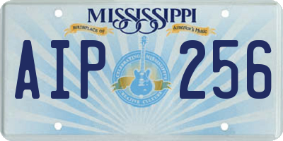 MS license plate AIP256