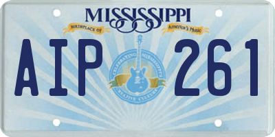 MS license plate AIP261