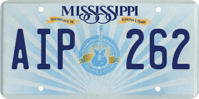 MS license plate AIP262