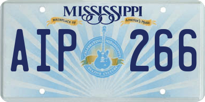 MS license plate AIP266