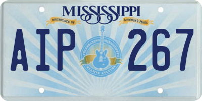 MS license plate AIP267