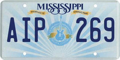 MS license plate AIP269