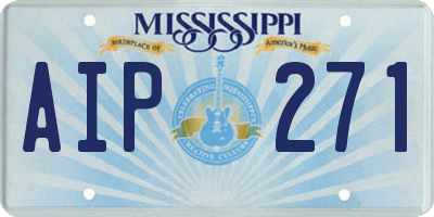 MS license plate AIP271