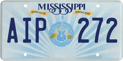MS license plate AIP272