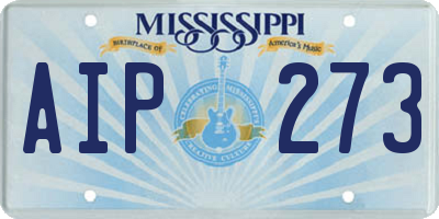 MS license plate AIP273