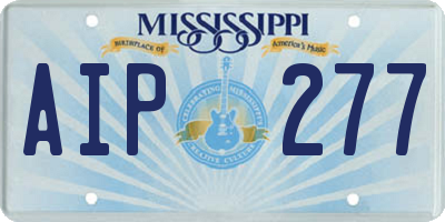 MS license plate AIP277