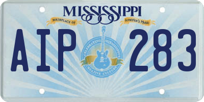 MS license plate AIP283