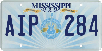 MS license plate AIP284