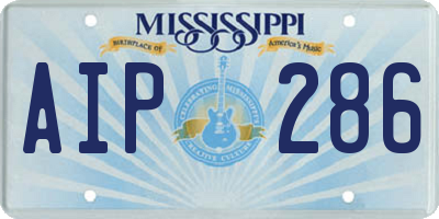 MS license plate AIP286
