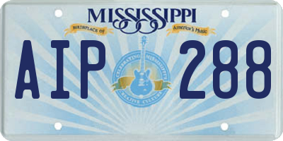 MS license plate AIP288