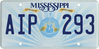 MS license plate AIP293