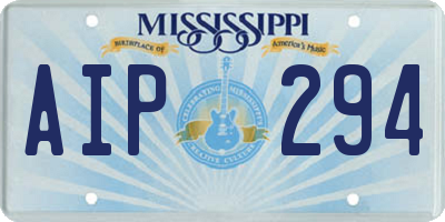 MS license plate AIP294