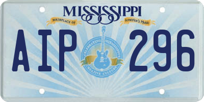 MS license plate AIP296