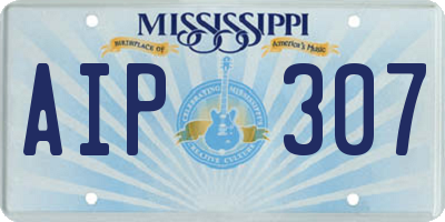 MS license plate AIP307