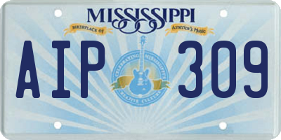 MS license plate AIP309