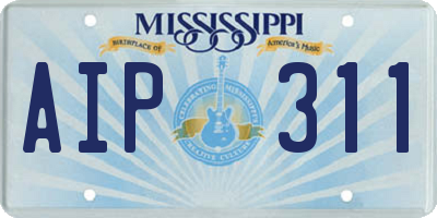 MS license plate AIP311