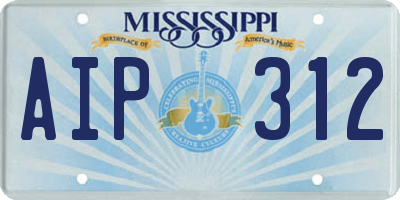 MS license plate AIP312