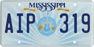 MS license plate AIP319