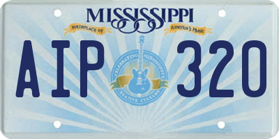MS license plate AIP320
